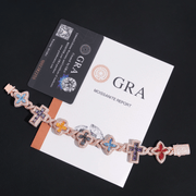 18mm VVS Moissanite Infinity-Link Bracelet – Rose Gold on 925 Silver (GRA certifide)
